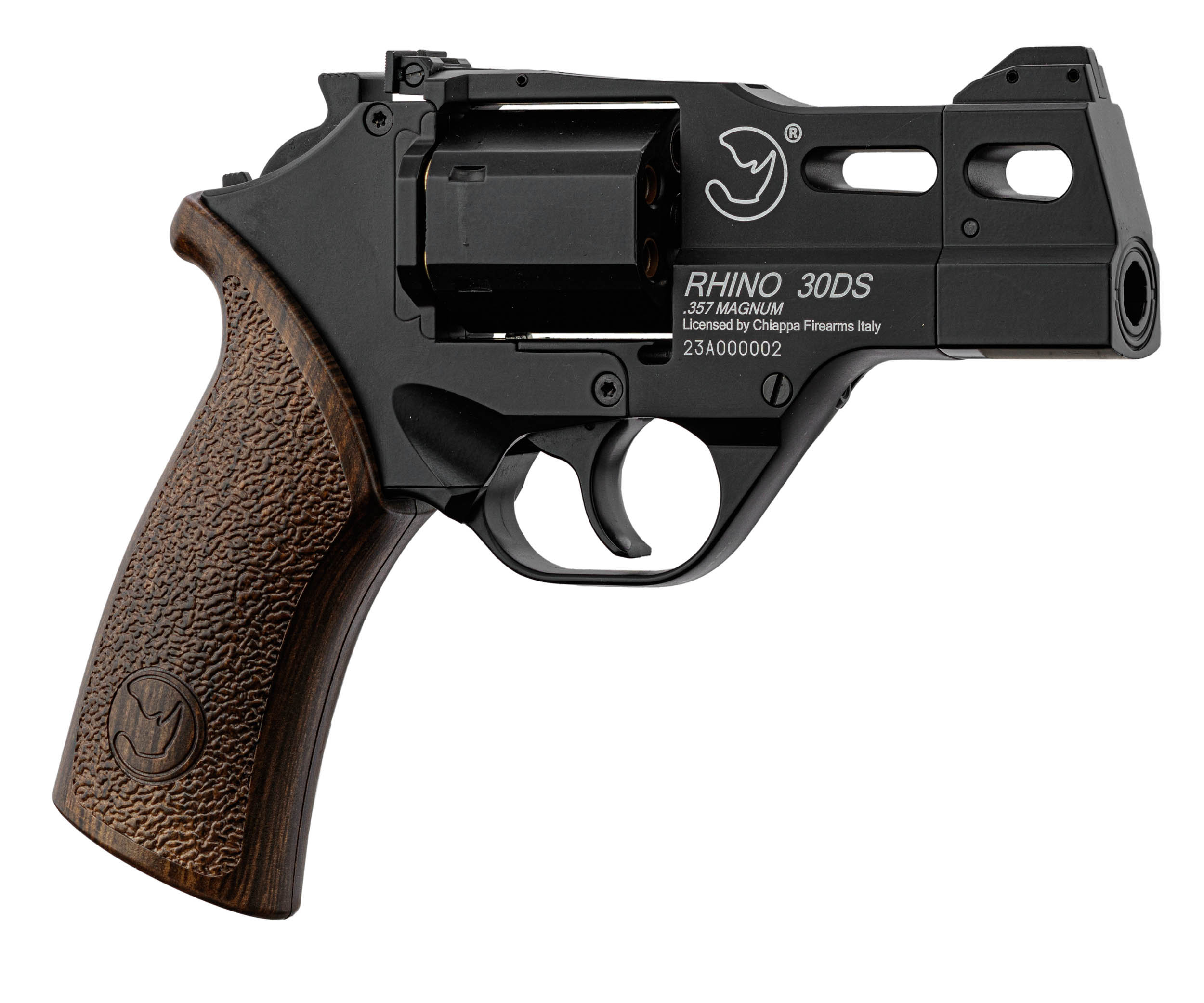 Photo Revolver Rhino 30 DS 4.5mm Cal. 177 CO2 <3,5J Black Mat